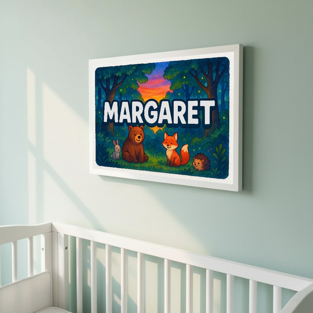 Personalized name art for Margaret