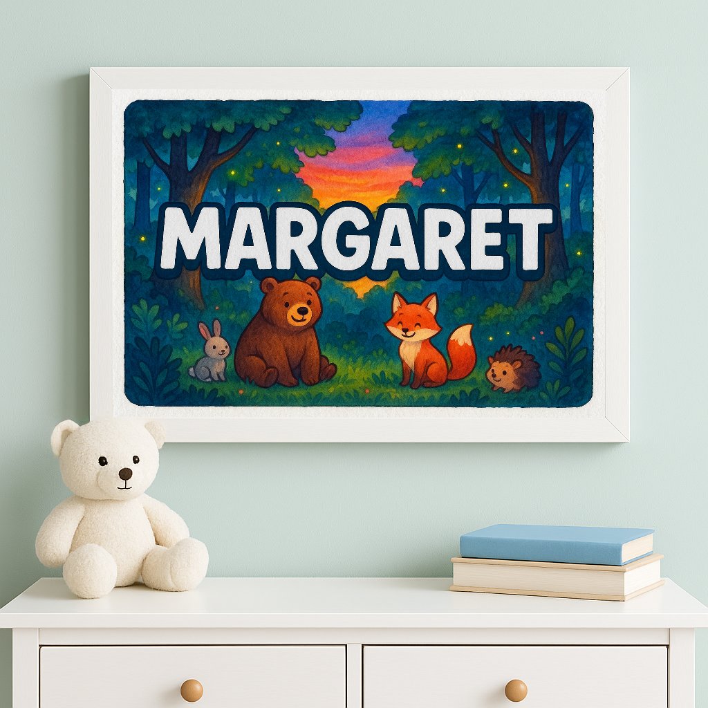 Personalized name art for Margaret