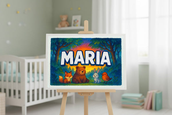 Maria’s Personalized Forest Friends Art