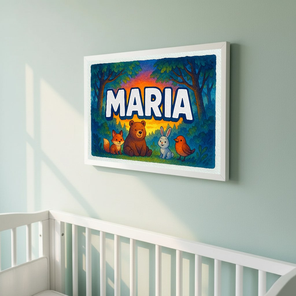 Personalized name art for Maria