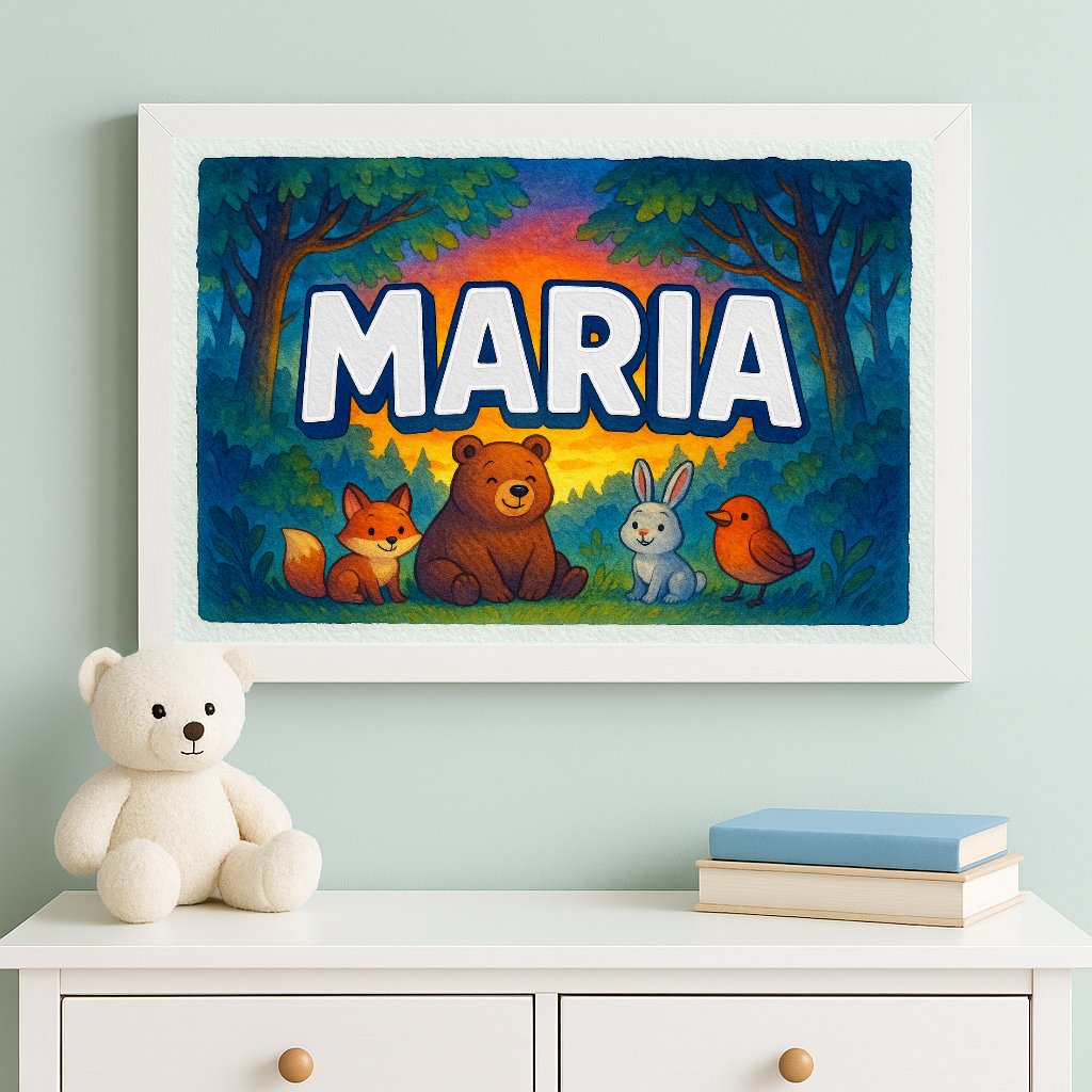 Personalized name art for Maria