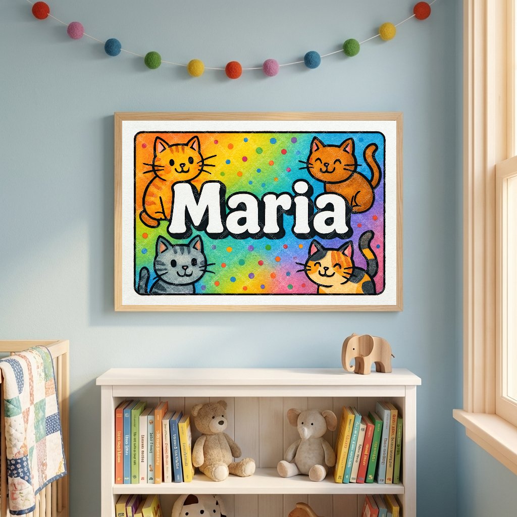 Personalized name art for Maria