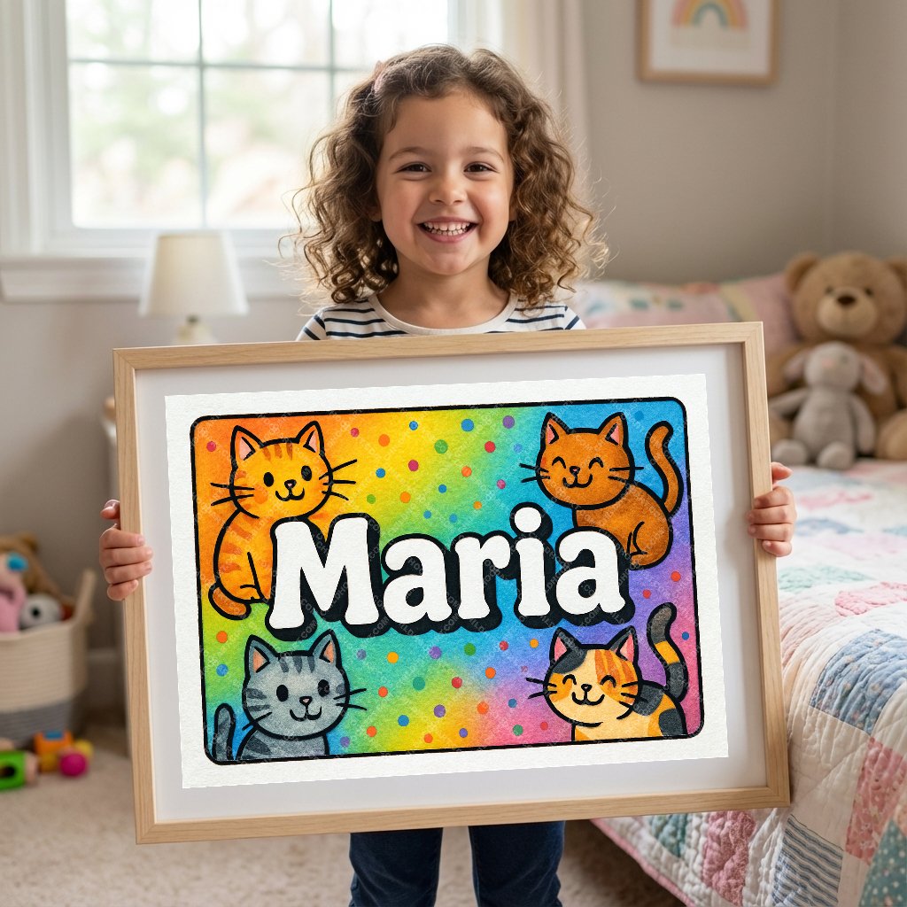 Personalized name art for Maria