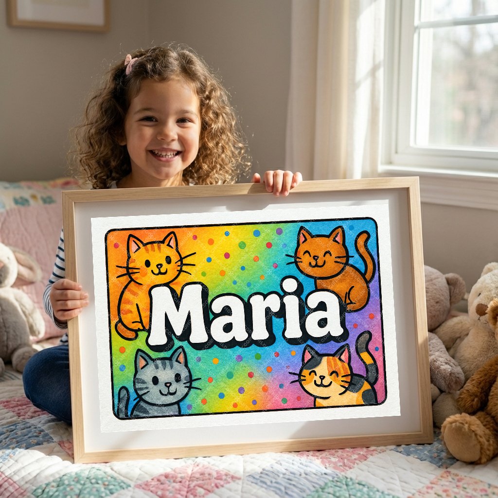 Personalized name art for Maria