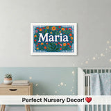 Calm personalized name art for Maria