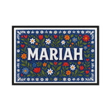 Mariah Name Art - Floral Farmhouse personalized wall print for kids