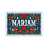 Mariam Name Art - Floral Farmhouse personalized wall print for kids