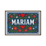 Mariam Name Art - Floral Farmhouse personalized wall print for kids