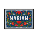 Mariam Name Art - Floral Farmhouse personalized wall print for kids