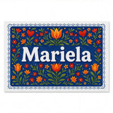 Mariela Name Art - Floral Farmhouse personalized wall print for kids