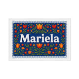 Mariela Name Art - Floral Farmhouse personalized wall print for kids