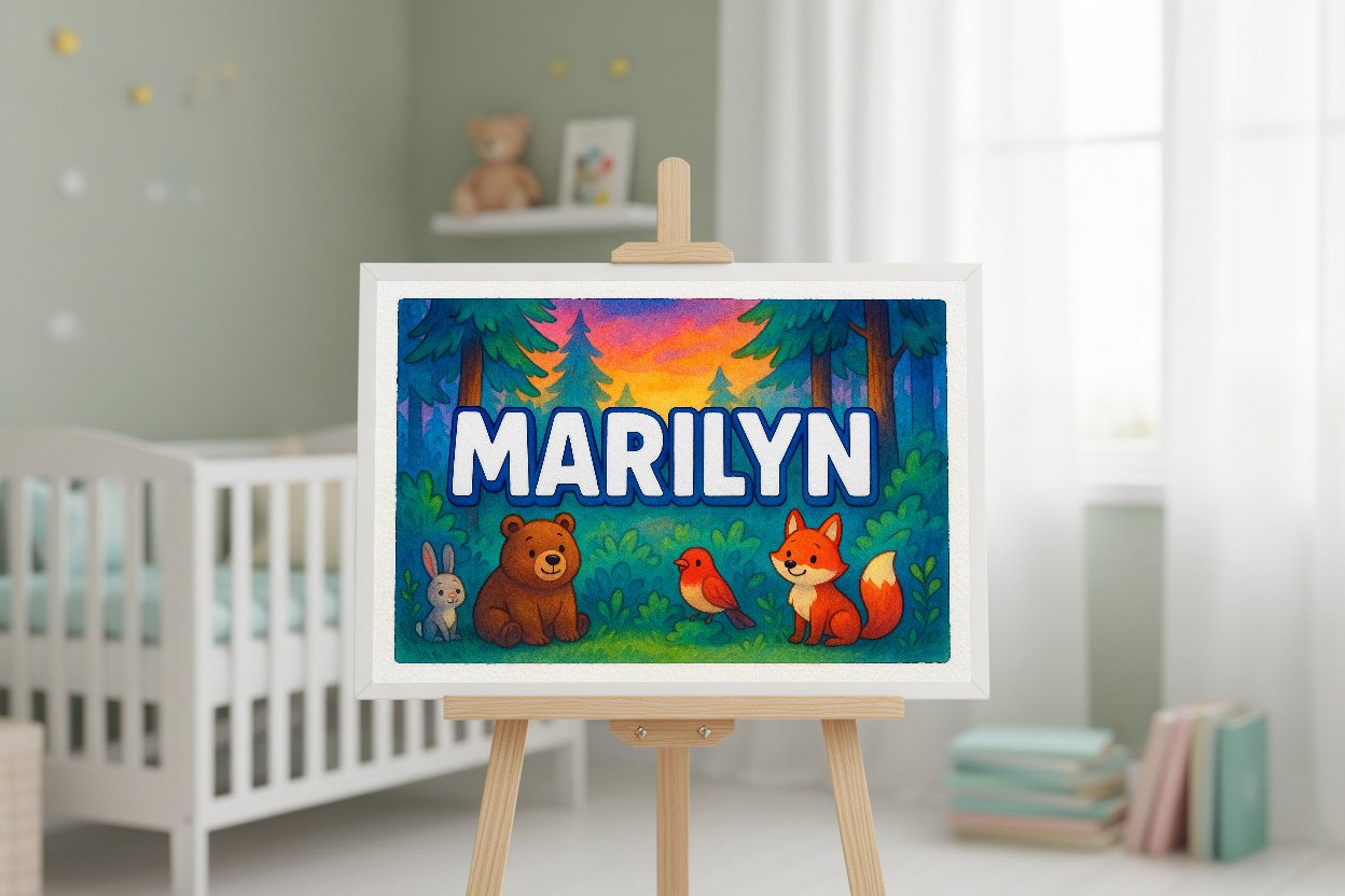 Personalized name art for Marilyn
