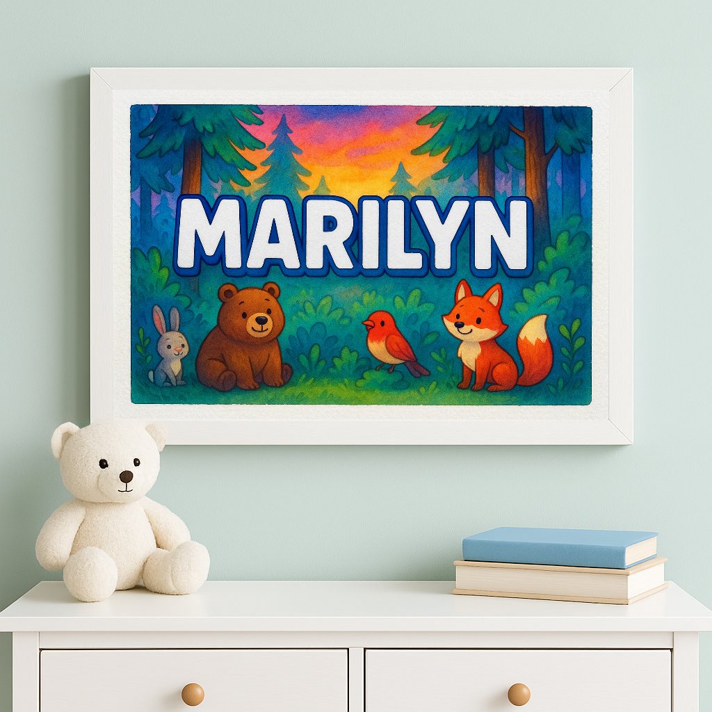 Personalized name art for Marilyn