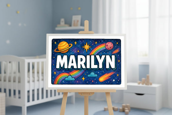 "Marilyn" Amongst the Stars Personalized Space Artwork
