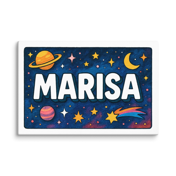 Marisa Name Art - Space Explorers Personalized Wall Art