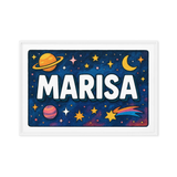 Marisa Name Art - Space Explorers personalized wall print for kids