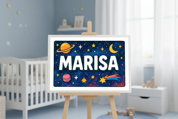 "Marisa" Amongst the Stars Personalized Space Artwork