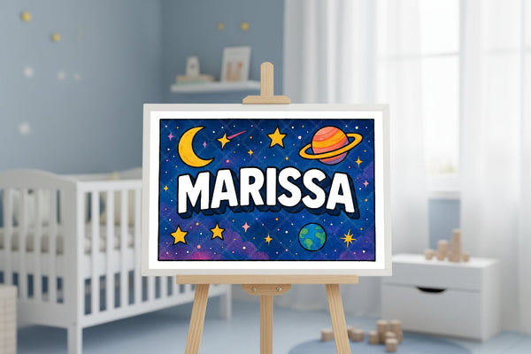 "Marissa" Amongst the Stars Personalized Space Artwork
