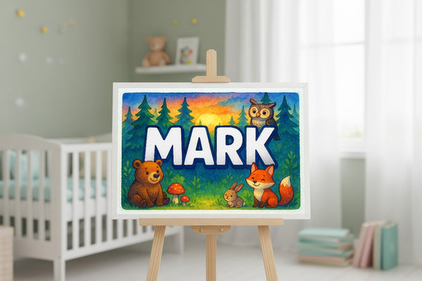 Mark’s Personalized Forest Friends Art