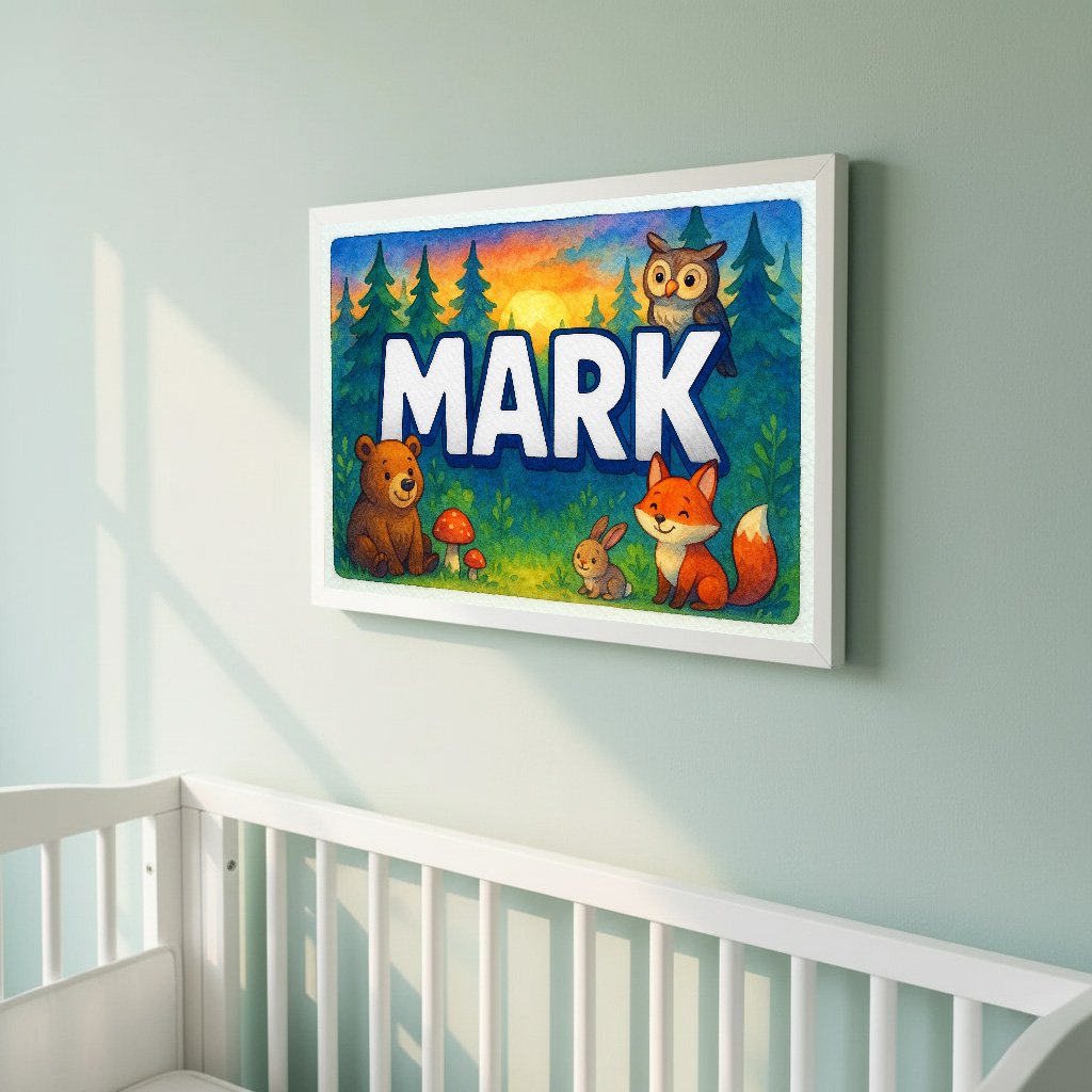 Personalized name art for Mark