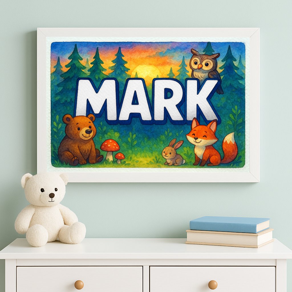 Personalized name art for Mark