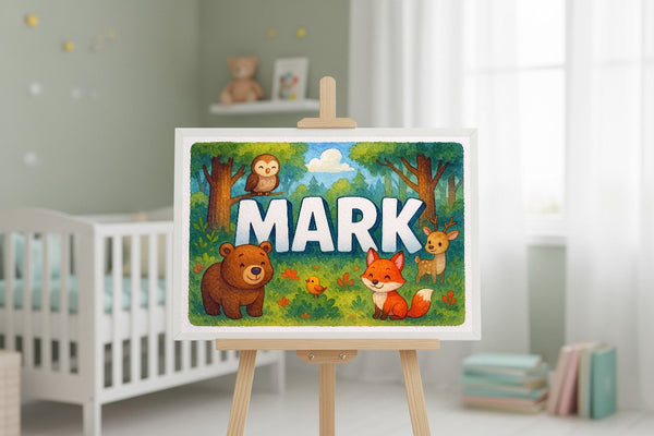 Mark’s Personalized Forest Friends Art