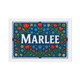 Marlee Name Art - Floral Farmhouse personalized wall print for kids