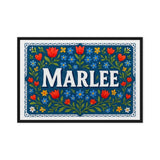 Marlee Name Art - Floral Farmhouse personalized wall print for kids