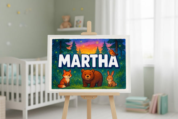 Martha’s Personalized Forest Friends Art