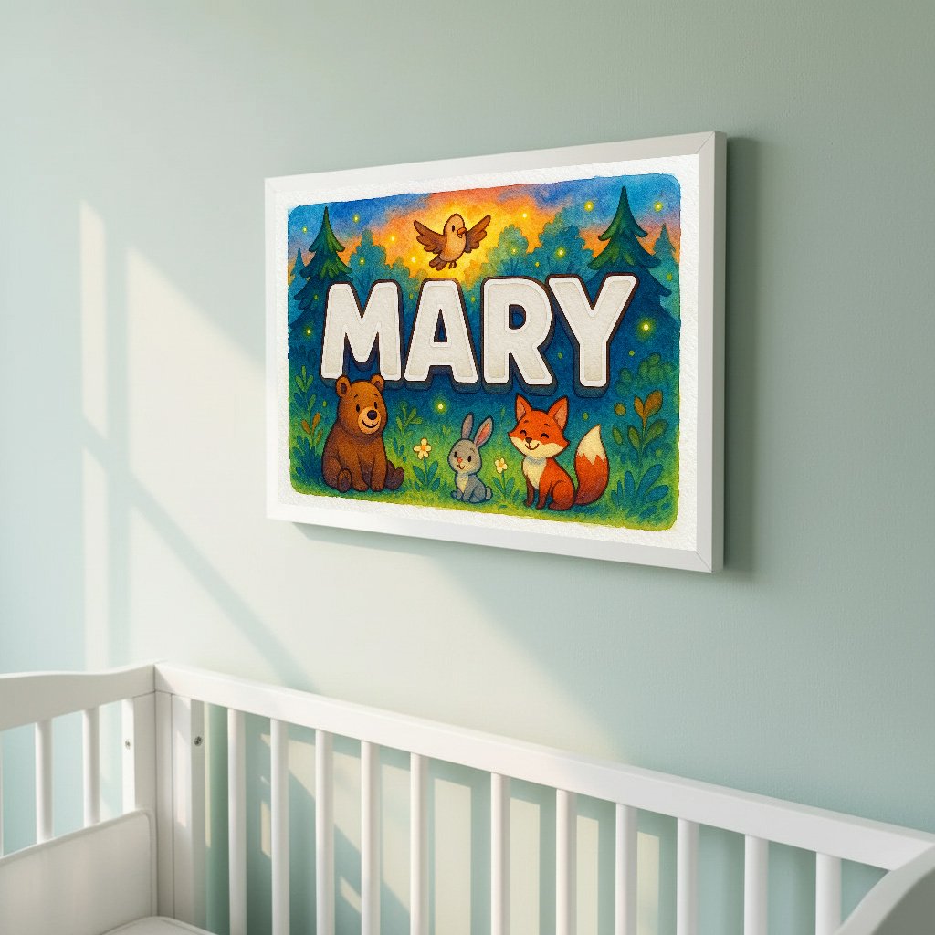 Personalized name art for Mary