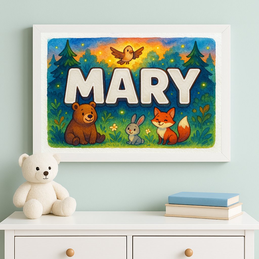 Personalized name art for Mary