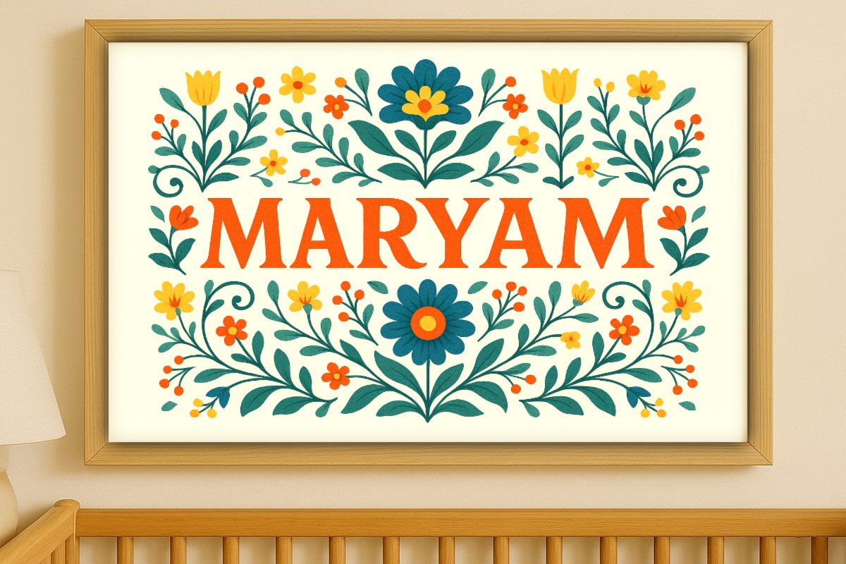Maryam Personalized Art - Simple Floral 04