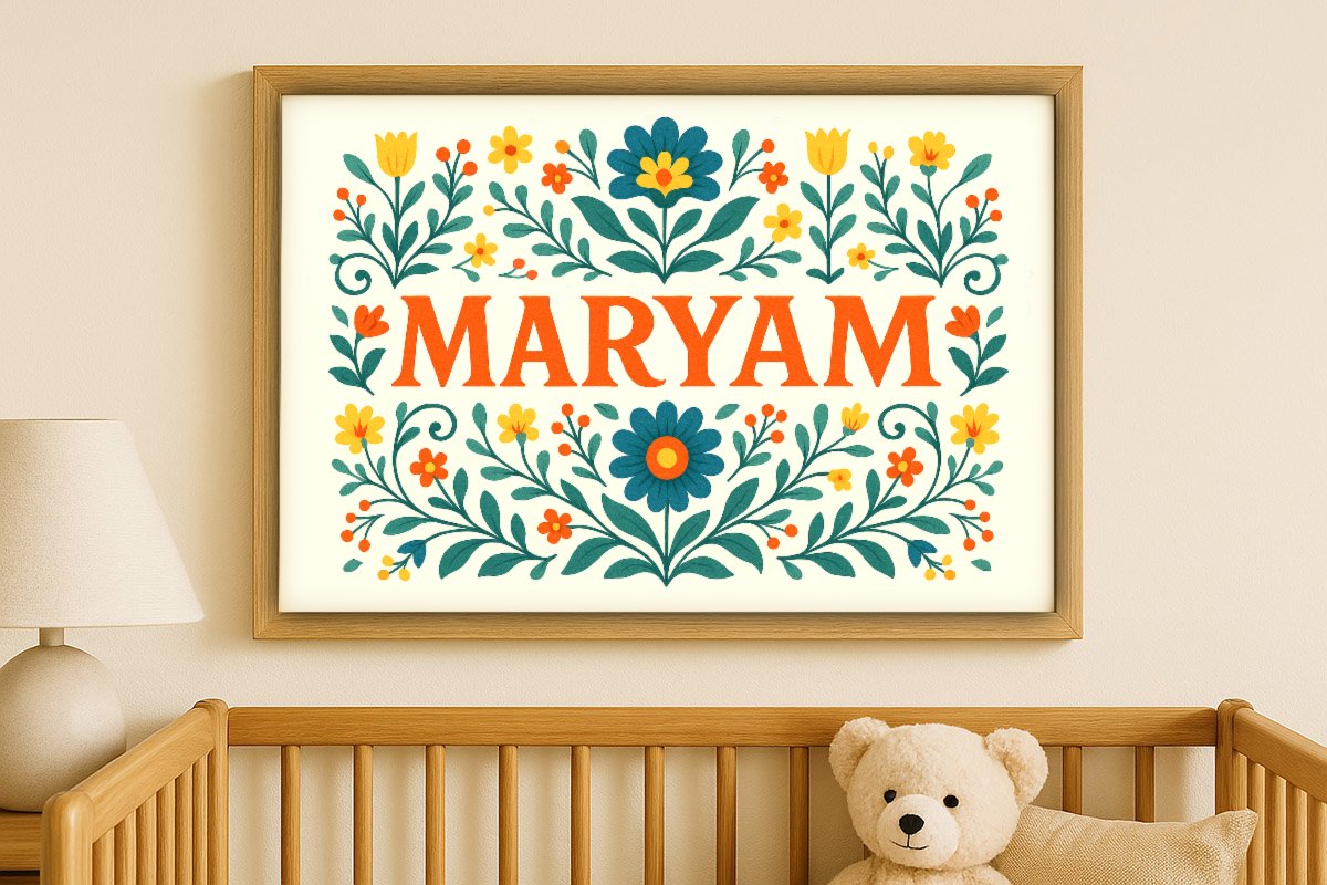 Maryam Personalized Art - Simple Floral 04