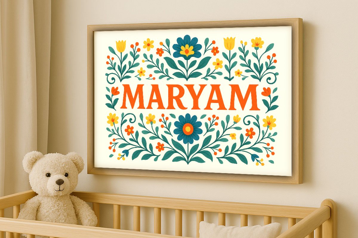 Maryam Personalized Art - Simple Floral 04
