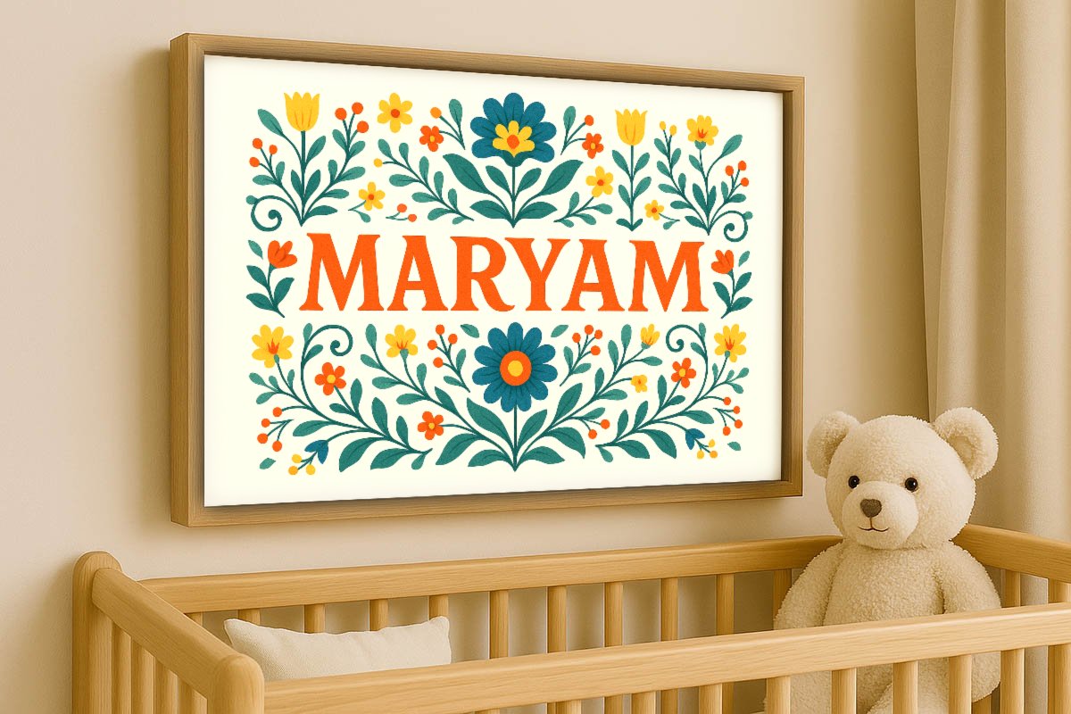 Maryam Personalized Art - Simple Floral 04