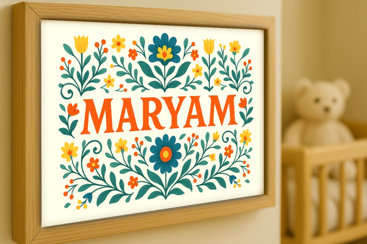 Maryam Personalized Art - Simple Floral 04