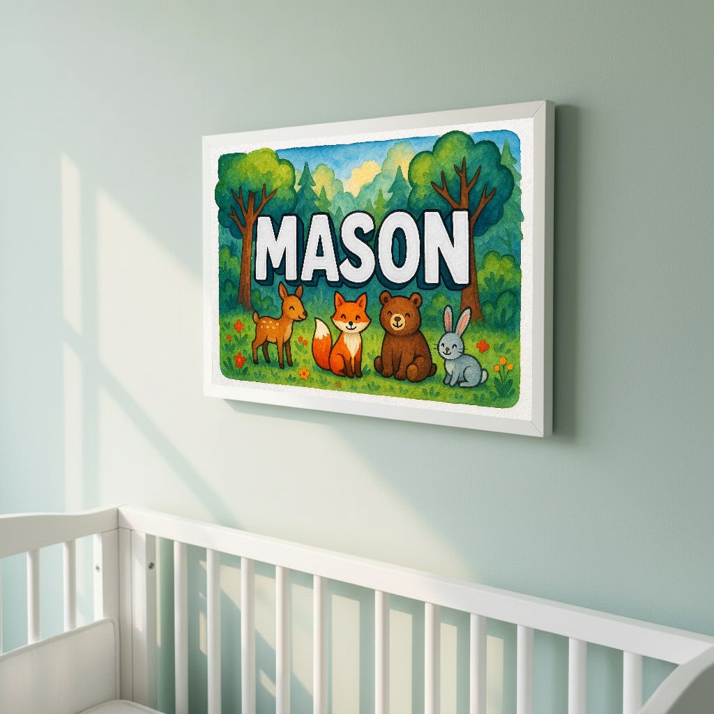 Personalized name art for Mason