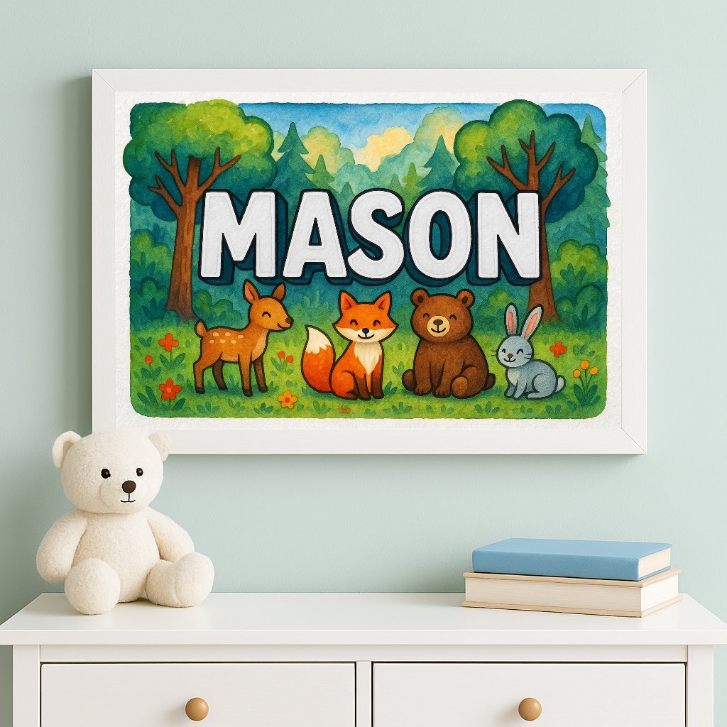 Personalized name art for Mason