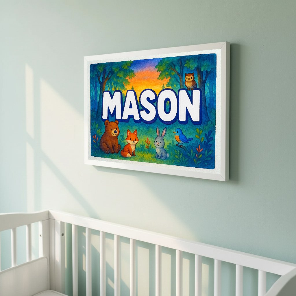 Personalized name art for Mason