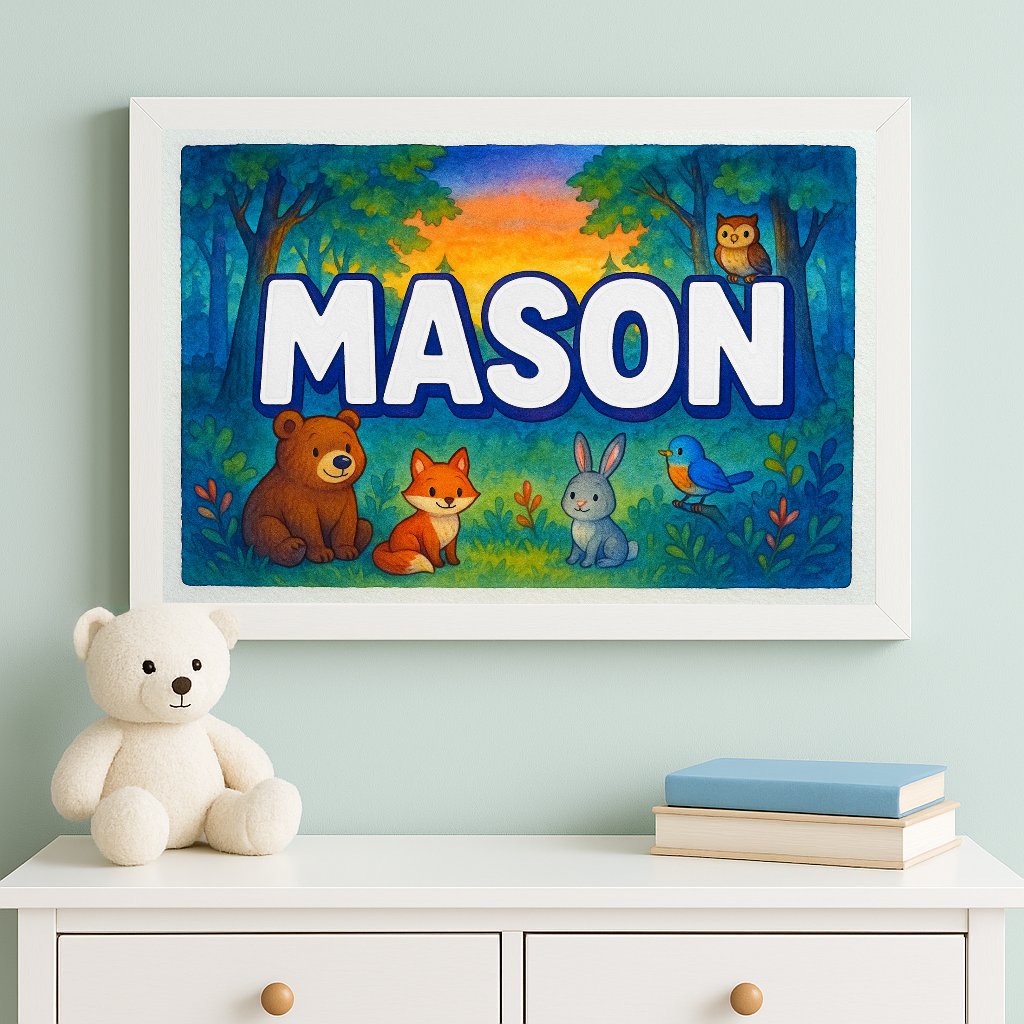 Personalized name art for Mason