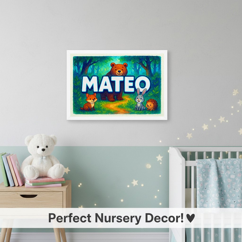 Personalized name art for Mateo