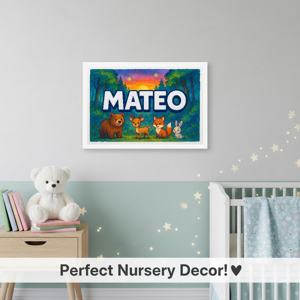 Personalized name art for Mateo