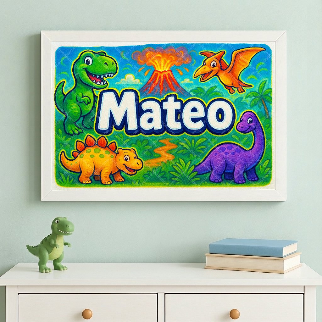Personalized name art for Mateo