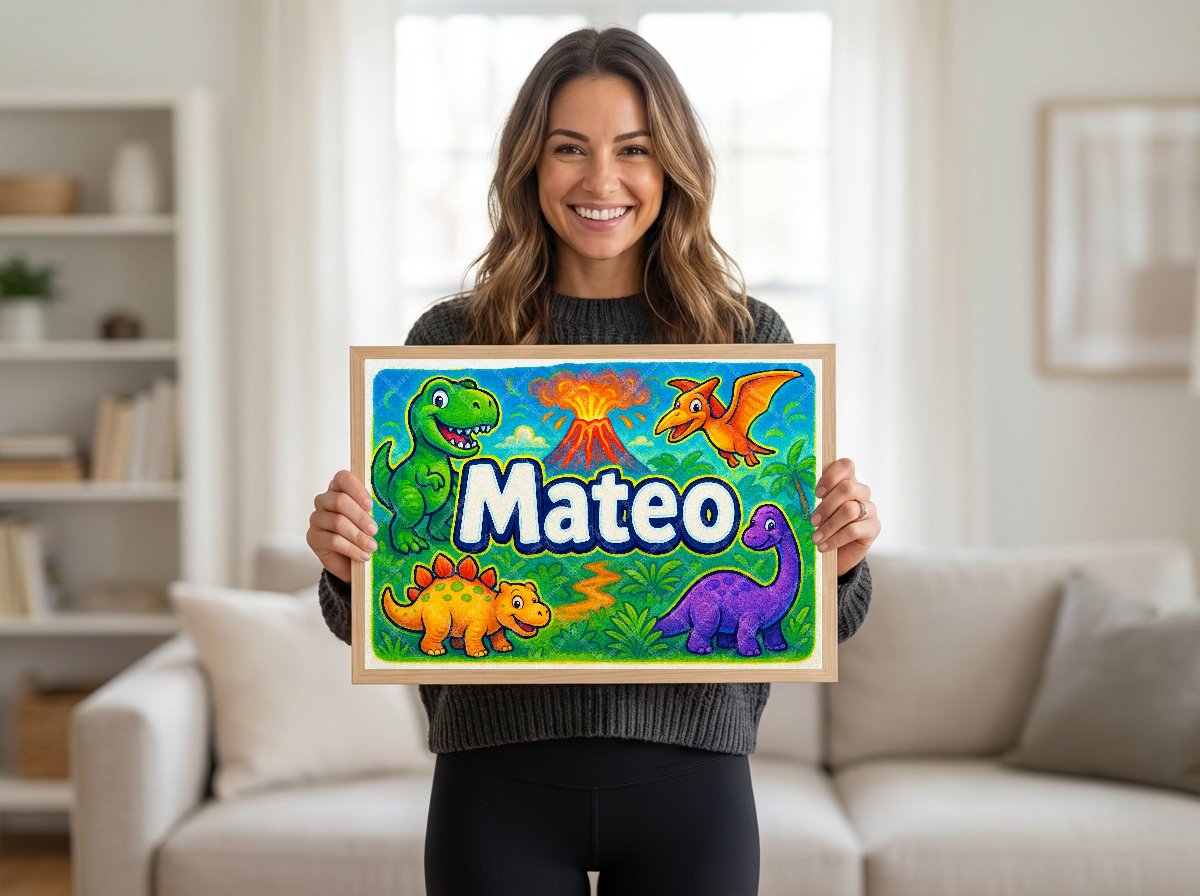 Personalized name art for Mateo