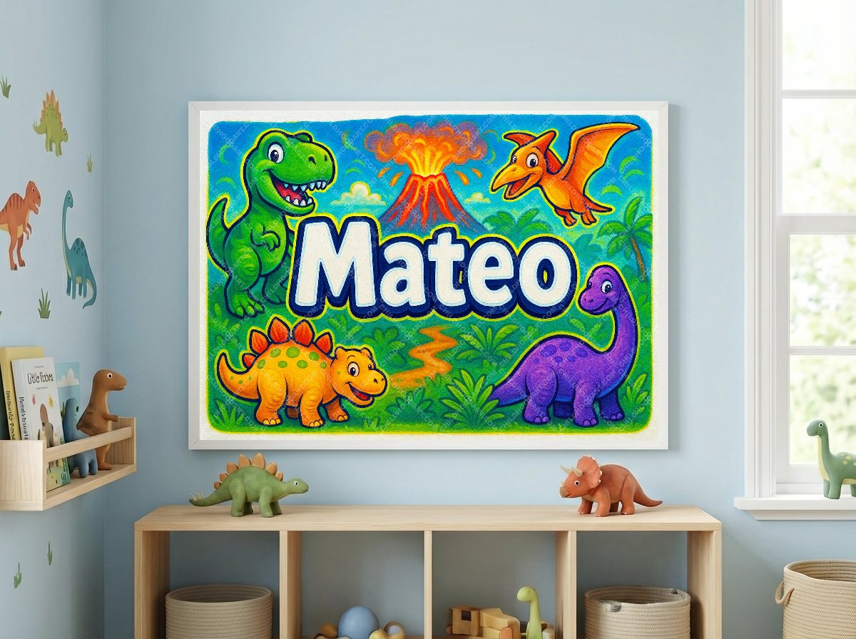 Personalized name art for Mateo