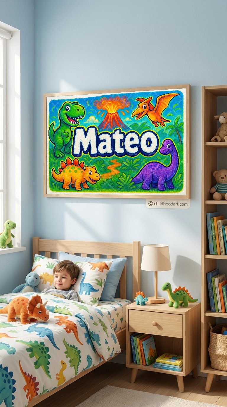 Personalized name art for Mateo