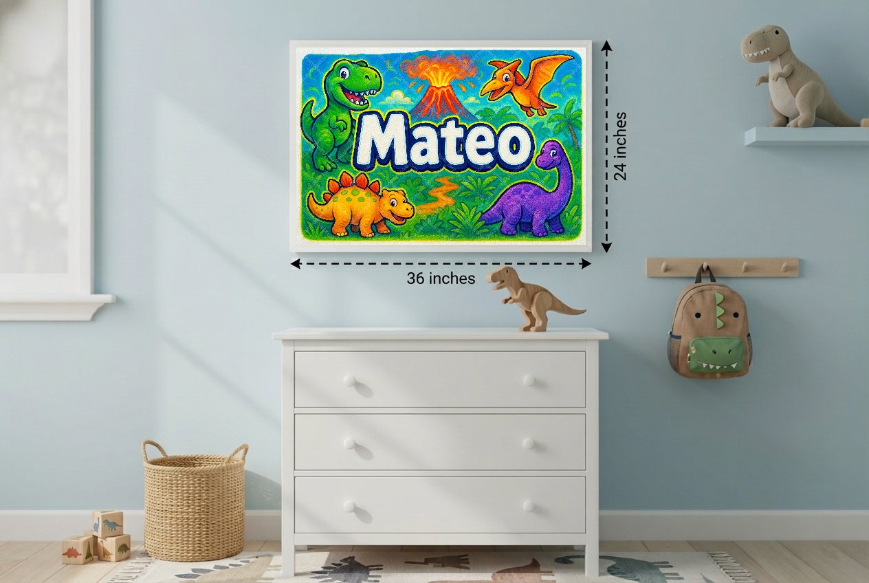 Personalized name art for Mateo