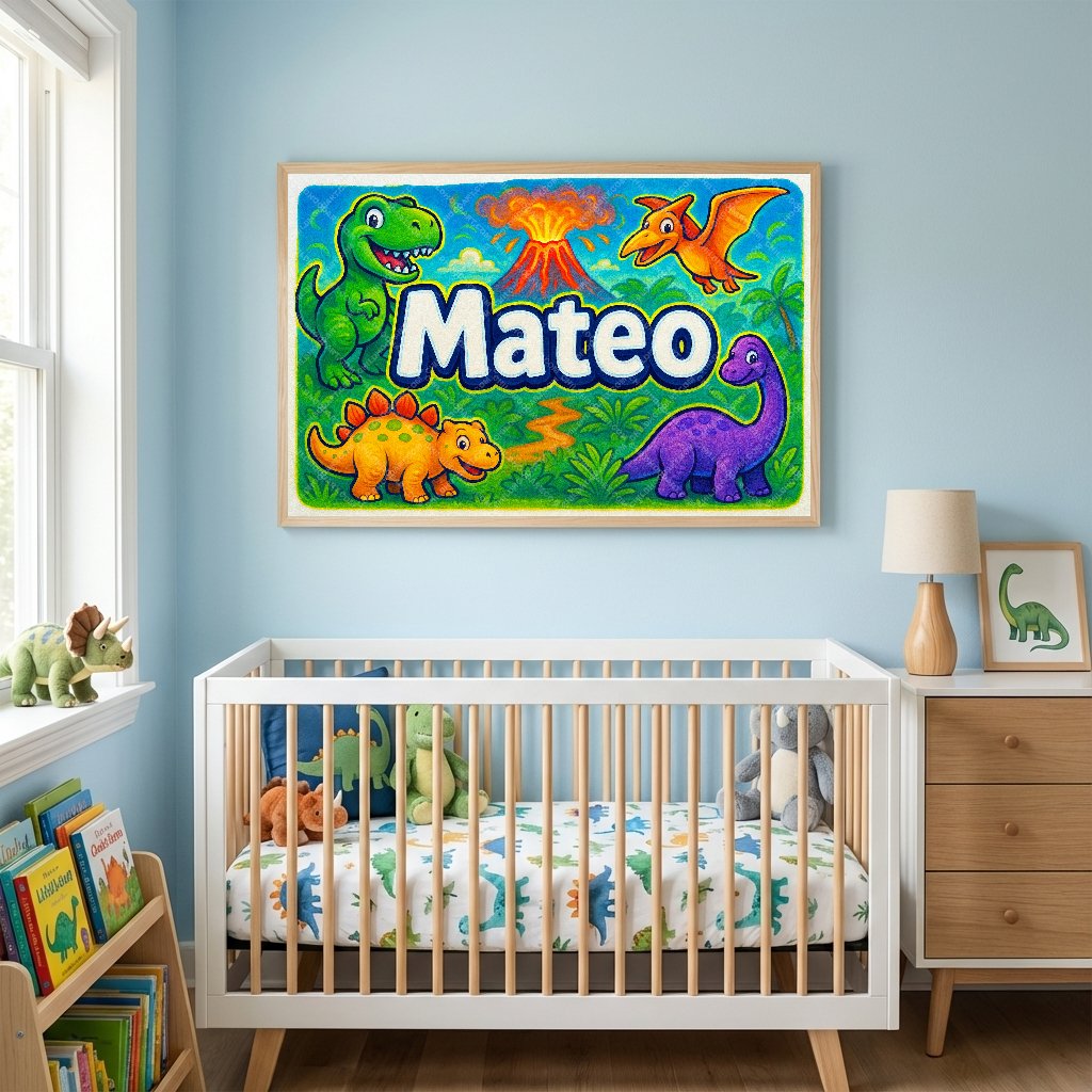 Personalized name art for Mateo