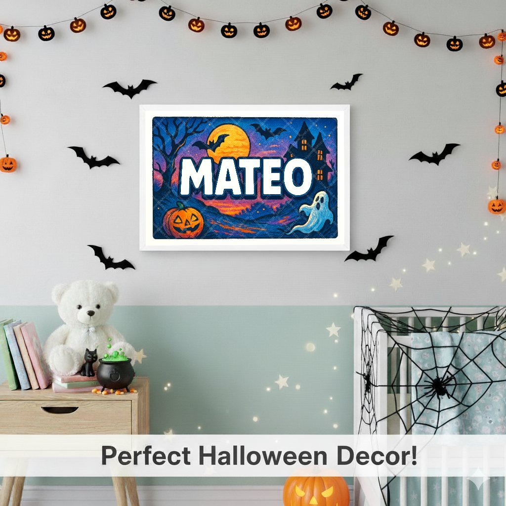 Personalized name art for Mateo