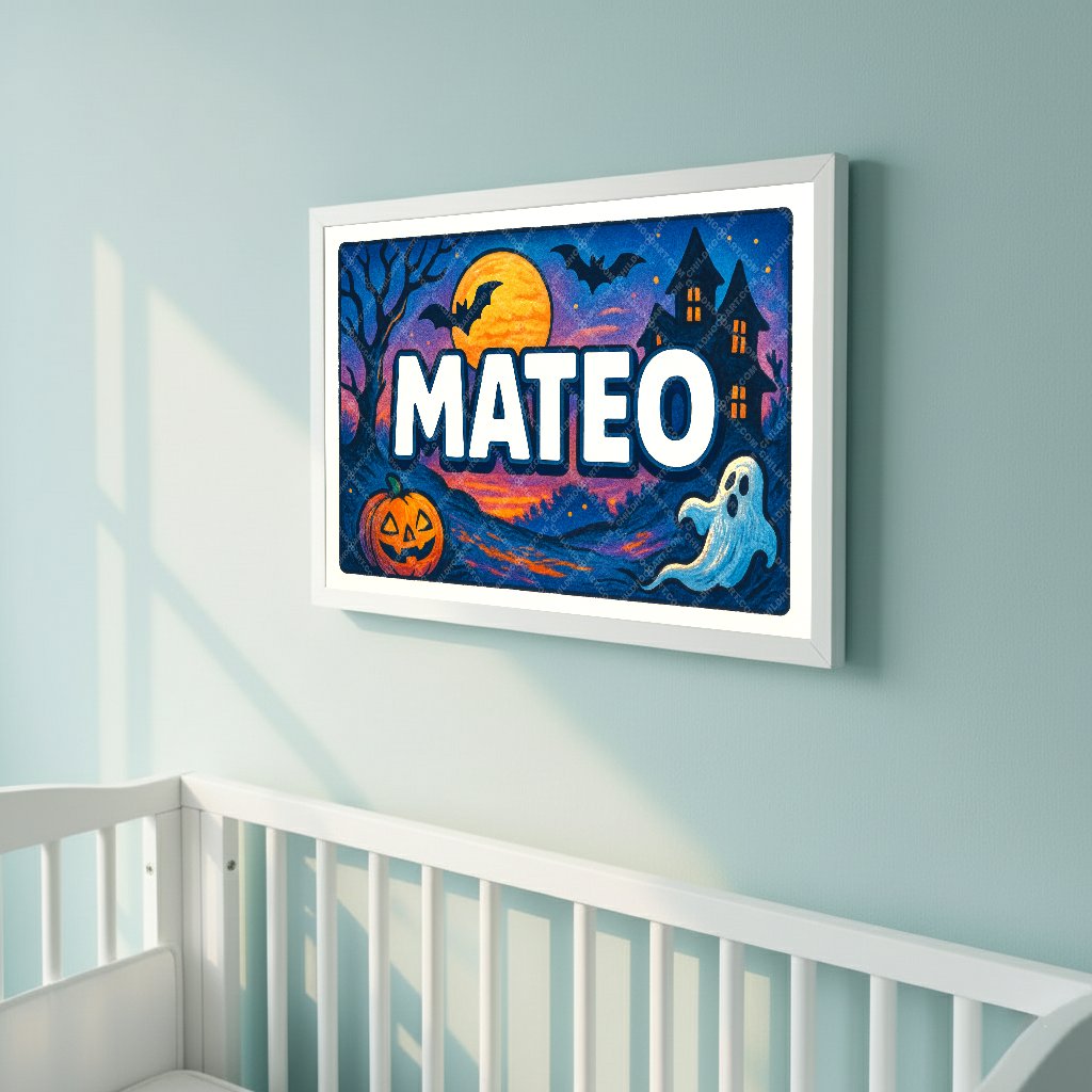 Personalized name art for Mateo